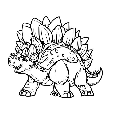 Beautiful dinosaur images, illustrations, sharp images.のイラスト素材
