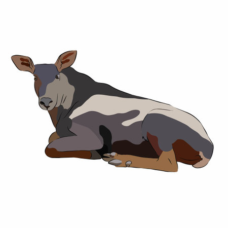 Chamois picture, It's so beautiful picture.のイラスト素材