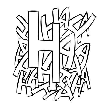 ha ha alphabet picture, It's so beautiful.のイラスト素材