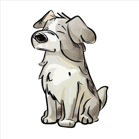 dog picture, It's so beautiful.のイラスト素材