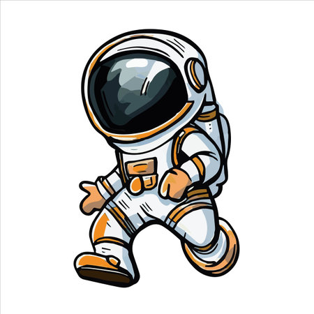 Astronaut picture, It's so beautiful.のイラスト素材