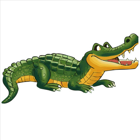 crocodile picture, It's so beautiful.のイラスト素材