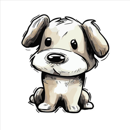 Dog picture, Beagle, It's so beautifulのイラスト素材