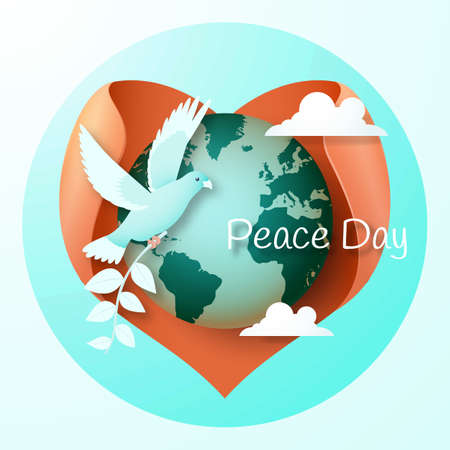International Day of Peace. Vector 3D illustration.のイラスト素材