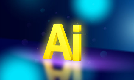 Abstract AI dark background with neon lighting. vector illustration.のイラスト素材