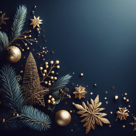 New Year background template or postcard. AI generated.の素材
