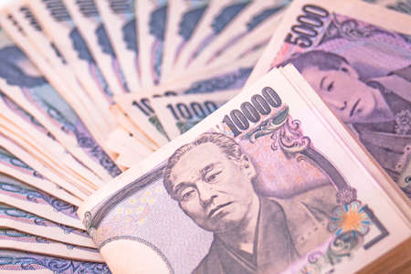 Japanese Yen billsの写真素材