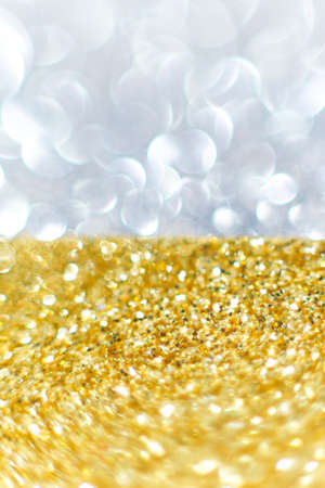 Beautiful Gold and Silver background Festival for Christmas and New Yearsの写真素材