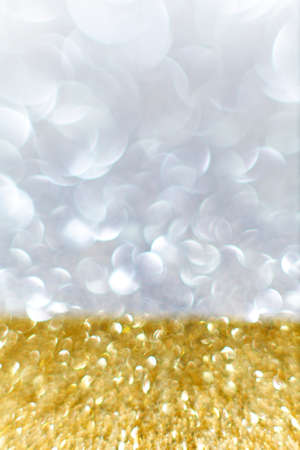Beautiful Gold and Silver background Festival for Christmas and New Yearsの写真素材