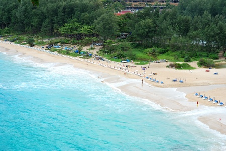 Sand beach view from on high の写真素材