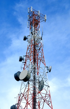 Antenna TV It is characterized by high towers made ??of steel. Used to transmit television signals.の写真素材