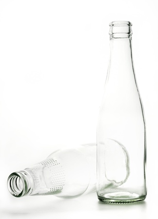 Glass bottle with a white liquid. The materials can be recycled again.の写真素材