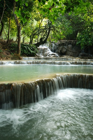 Kuang Si Waterfall, Luang prabang, Laos の写真素材