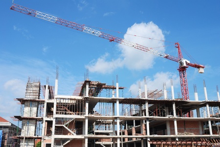 construction  site is not finished.の写真素材