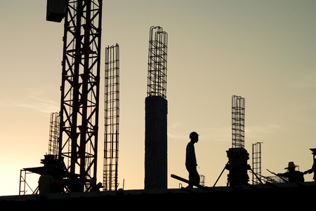 construction  site is not finished.の写真素材