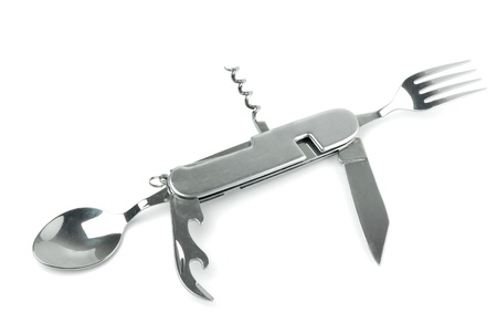 army knife multi-tool isolated on white background