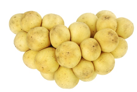 Lanzones fruit isolated on white background の写真素材