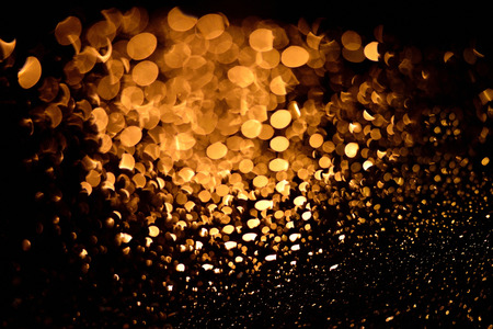 orange bokeh abstract light の写真素材