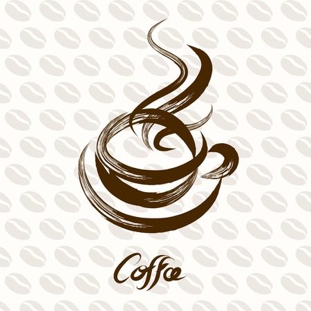 coffee cup hand drawn vector,illustrationのイラスト素材