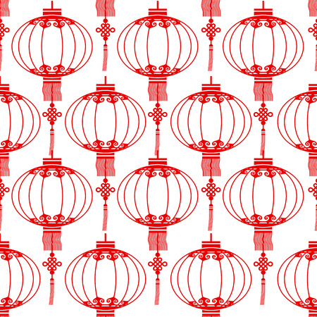 Chinese lanterns seamless pattern background,vector illustrationのイラスト素材