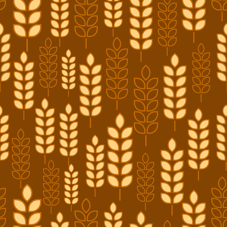 Wheat seamless pattern background vector ,illustrationのイラスト素材