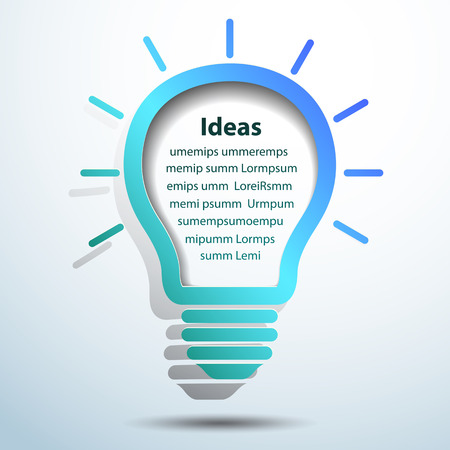 Light bulb idea concept template  Vector illustration のイラスト素材