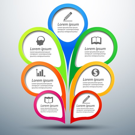 Modern speech bubble info graphic template style のイラスト素材