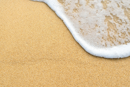 wave of the sea on the sand beach