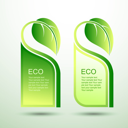 Green layout design template eco concept vector illustrationのイラスト素材
