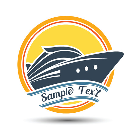 Cruise travel label  vector illustrationのイラスト素材