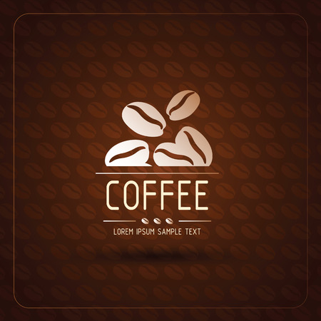 coffee bean label concept background vector illustrationのイラスト素材