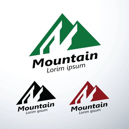 Mountains,peaks and logo design graphics icon symbol ,vector illustrationのイラスト素材