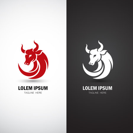 Bull Vector Graphic logo Design , vector illustrationのイラスト素材