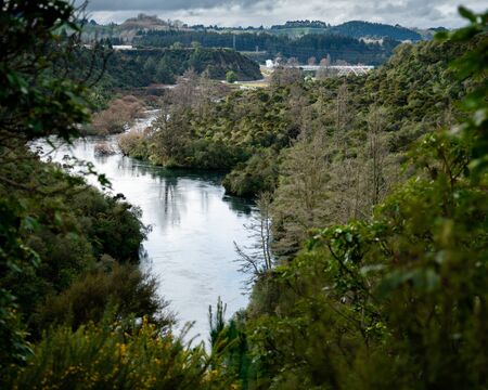 Huka Falls Taupo New Zealandの写真素材
