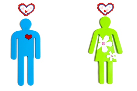 Couple love  with white backgroundの写真素材