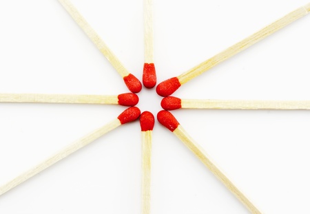 Matchsticks on white backgroundの写真素材