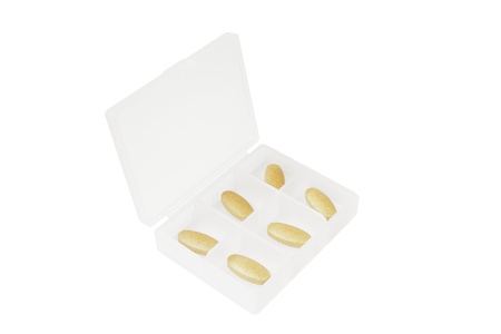 Pills in Pill Boxes in Opaque Castの写真素材