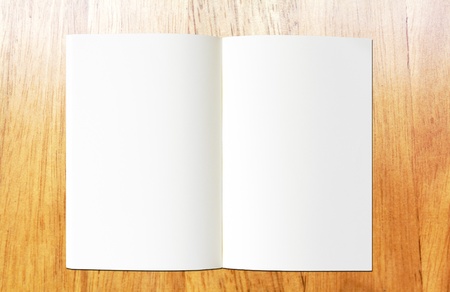 White Paper  on wood texture background の写真素材