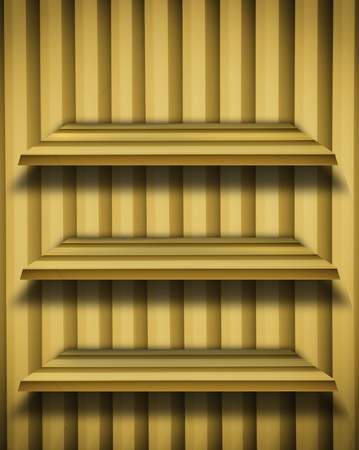 Yellow Shelf backgroundの写真素材