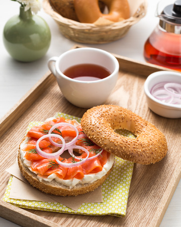 Salmon Burgerの写真素材