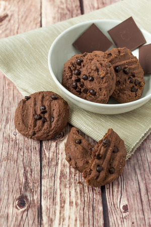chocolate soft cookiesの写真素材
