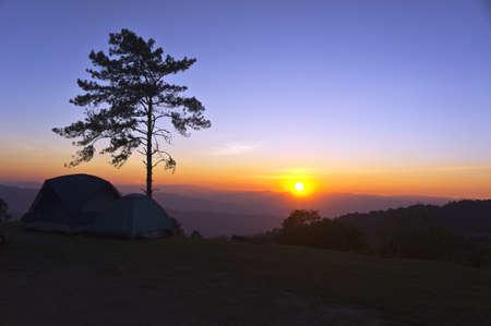 sunrise over the mountainsの写真素材