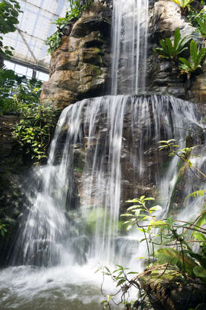 Waterfall in the green parkの写真素材
