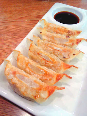 Japanese fried gyoza.の素材