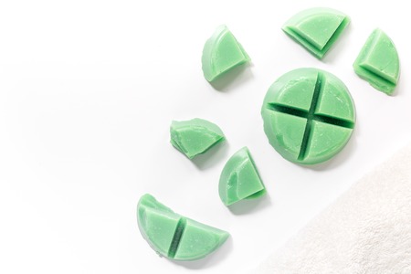 Wax for depilation on white background top view copyspaceの写真素材