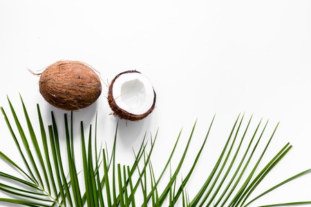 Appetizing cocount on white background top viewの写真素材