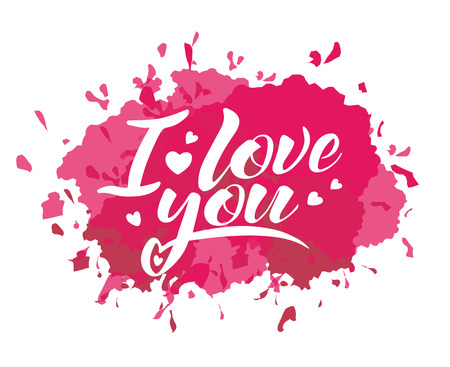 I love you vector lettering.のイラスト素材