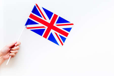 British flag concept. Small flag top viewの写真素材