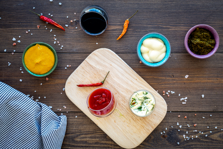 Set of sauces.の写真素材
