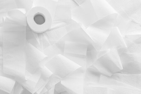 Disease of colon. Toilet paper pattern for proctology design on white background top viewの写真素材